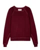 The College Sweatshirt. Solid -- Plum sold by THE GREAT.