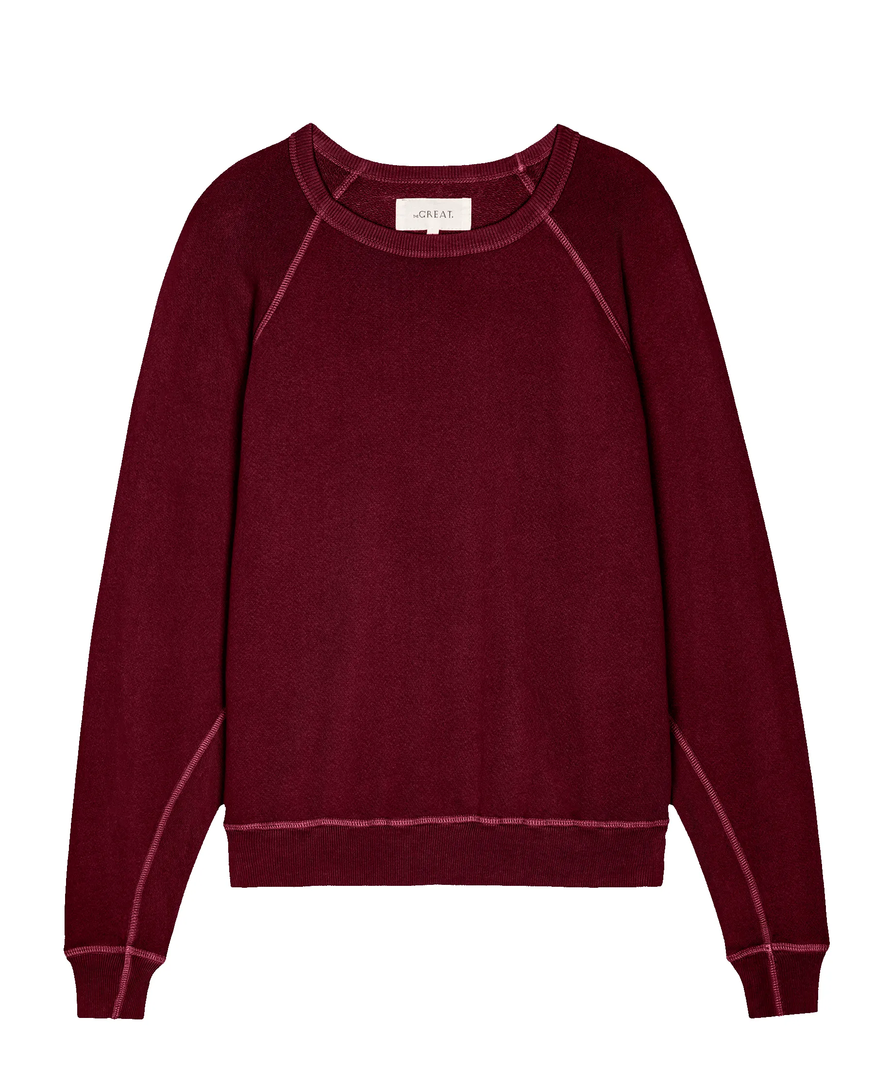 The College Sweatshirt. Solid -- Plum sold by THE GREAT. product image thumbnail 5