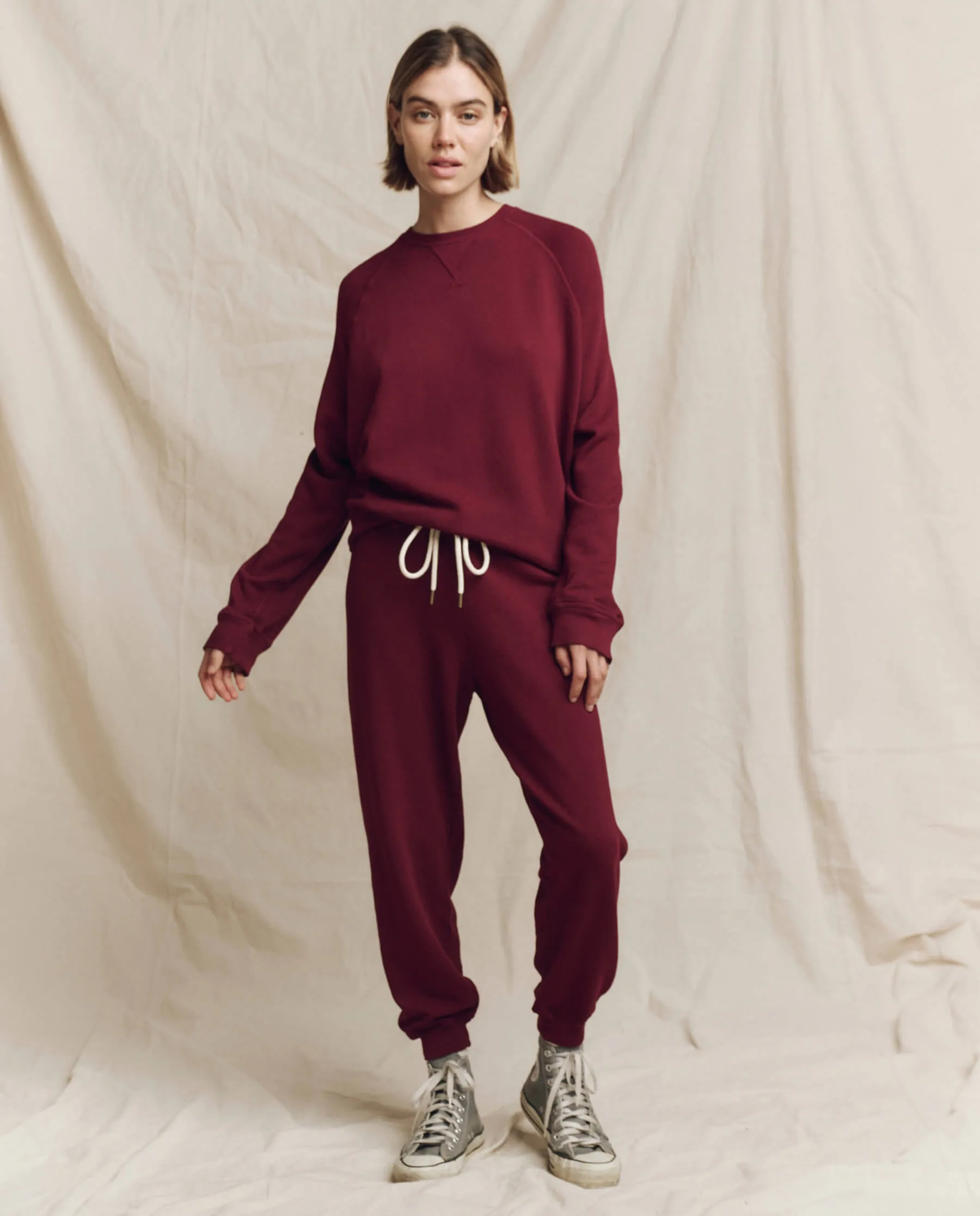 The Slouch Sweatshirt. Solid -- Plum sold by THE GREAT. product image thumbnail 4