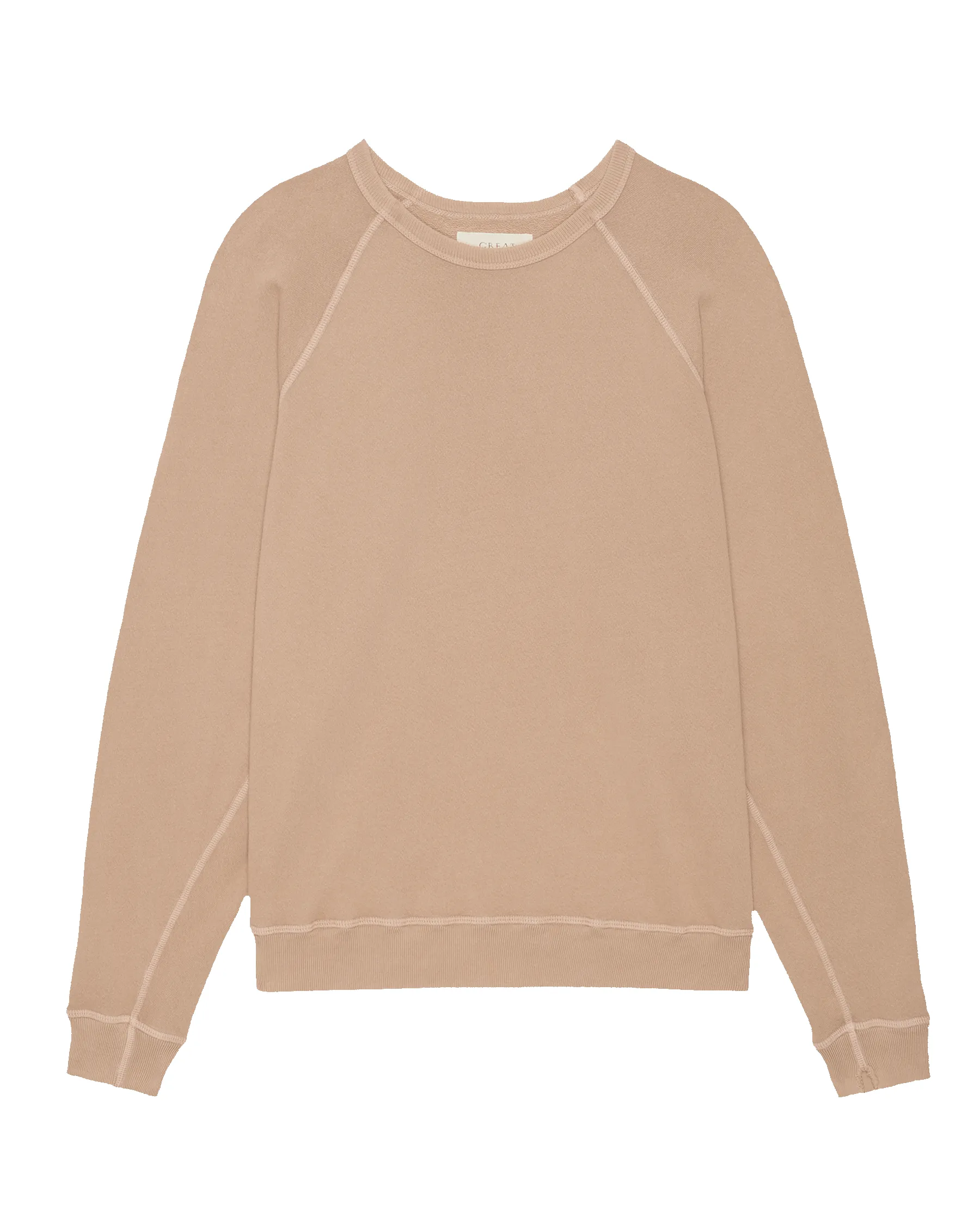 The Men's College Sweatshirt. Solid -- Biscotti sold by THE GREAT. product image thumbnail 5