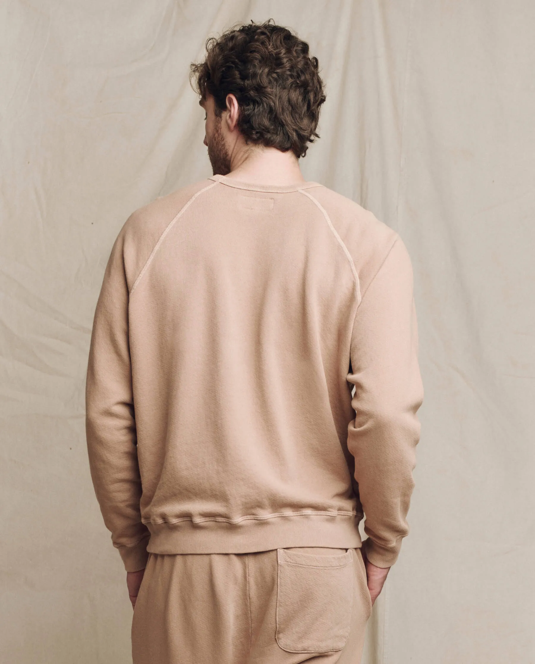 The Men's College Sweatshirt. Solid -- Biscotti sold by THE GREAT. product image thumbnail 2