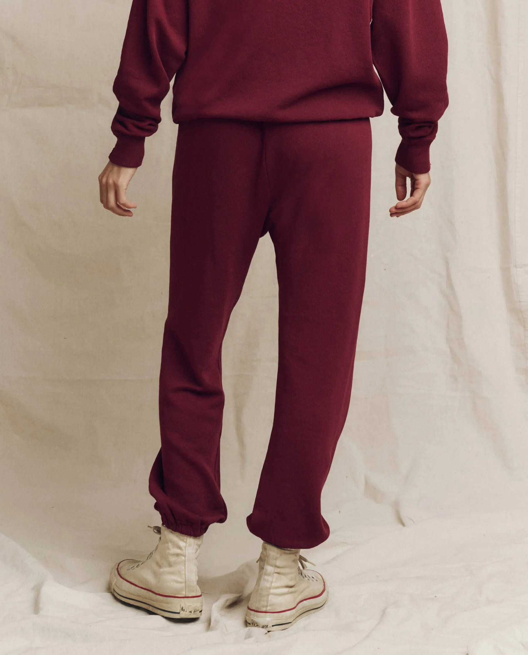 The Stadium Sweatpant. Solid -- Plum sold by THE GREAT. product image thumbnail 2