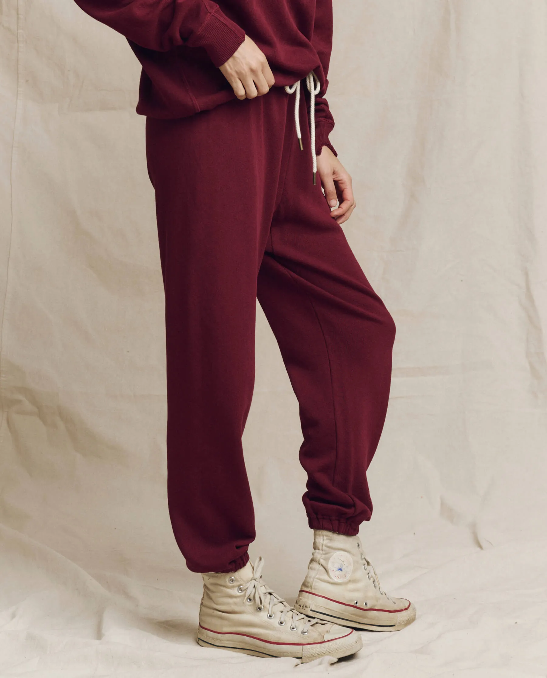 The Stadium Sweatpant. Solid -- Plum sold by THE GREAT. product image thumbnail 3