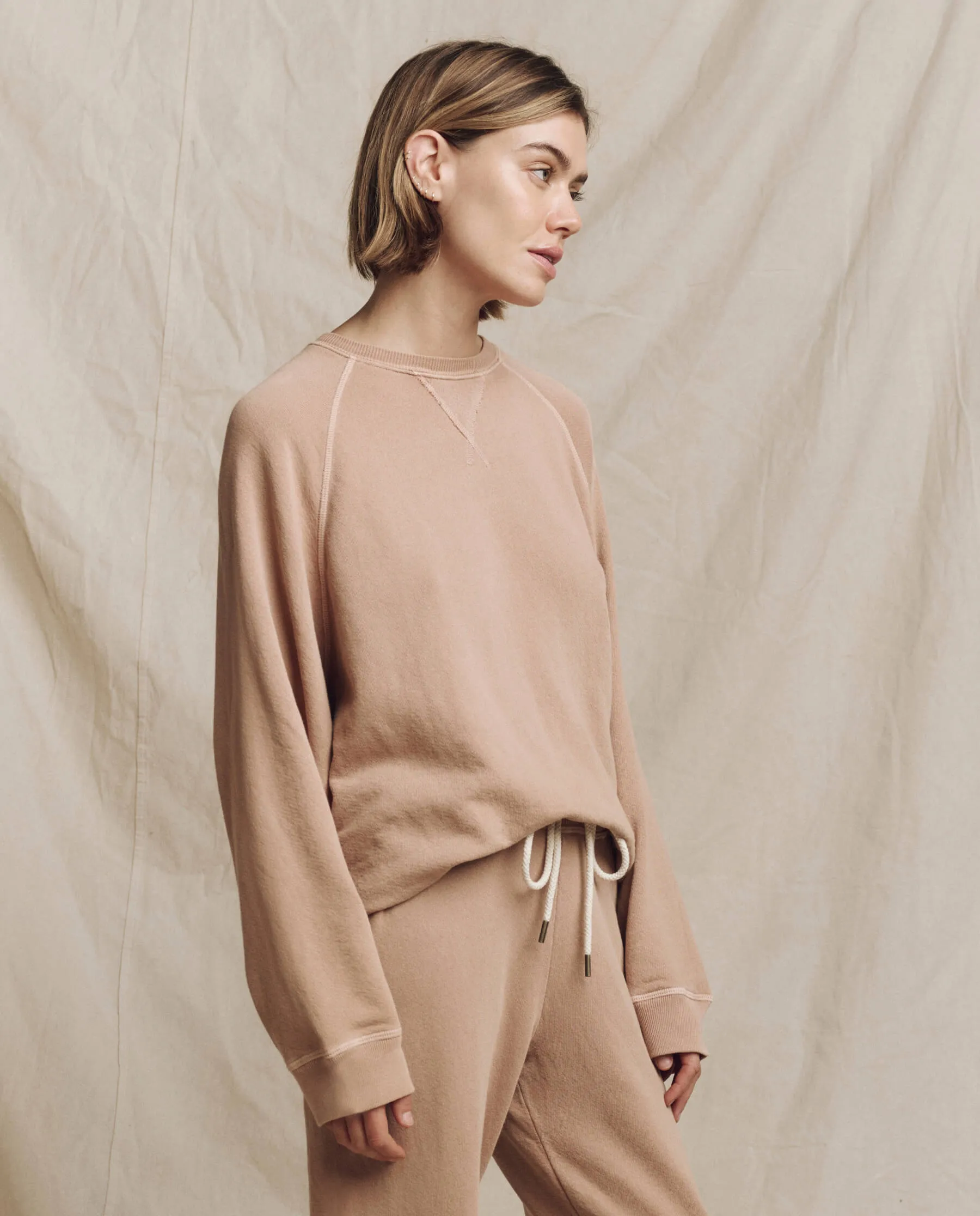 The Slouch Sweatshirt. Solid -- Biscotti sold by THE GREAT. product image thumbnail 4