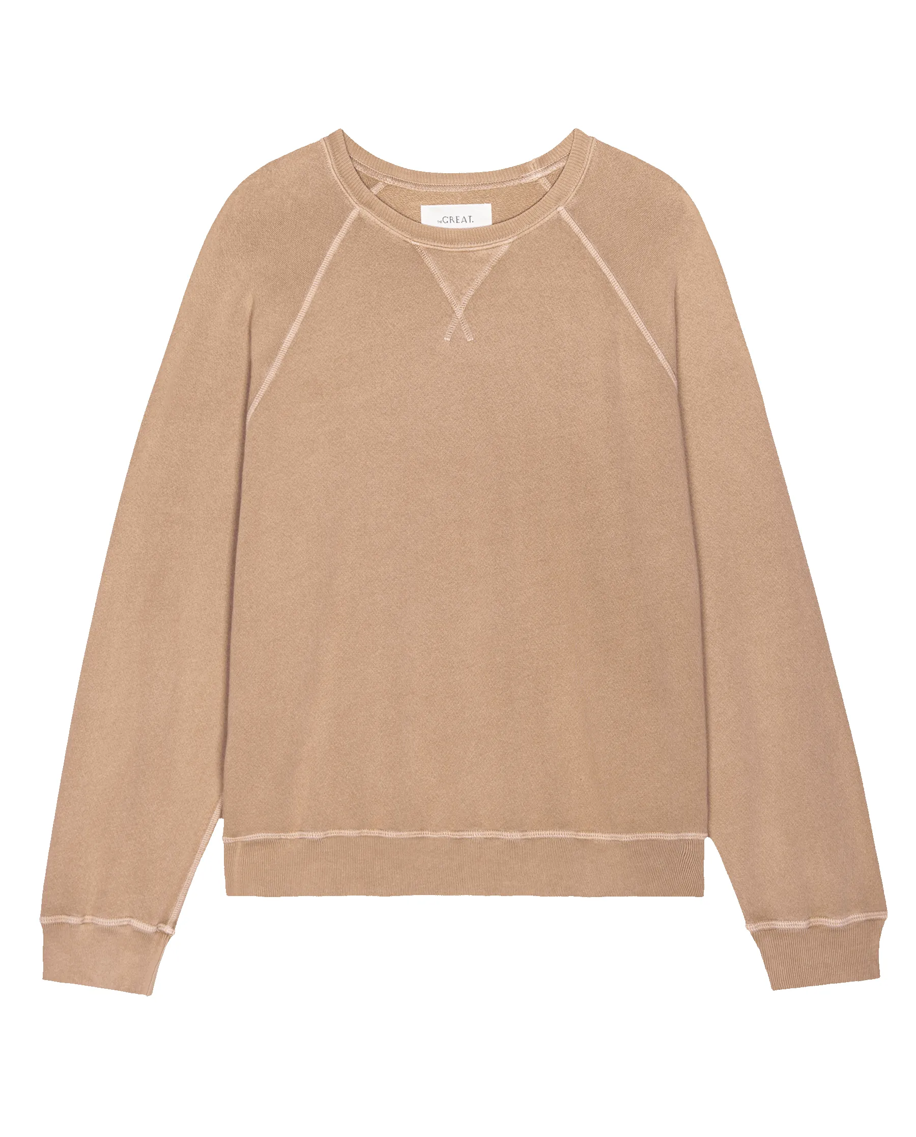 The Slouch Sweatshirt. Solid -- Biscotti sold by THE GREAT. product image thumbnail 5