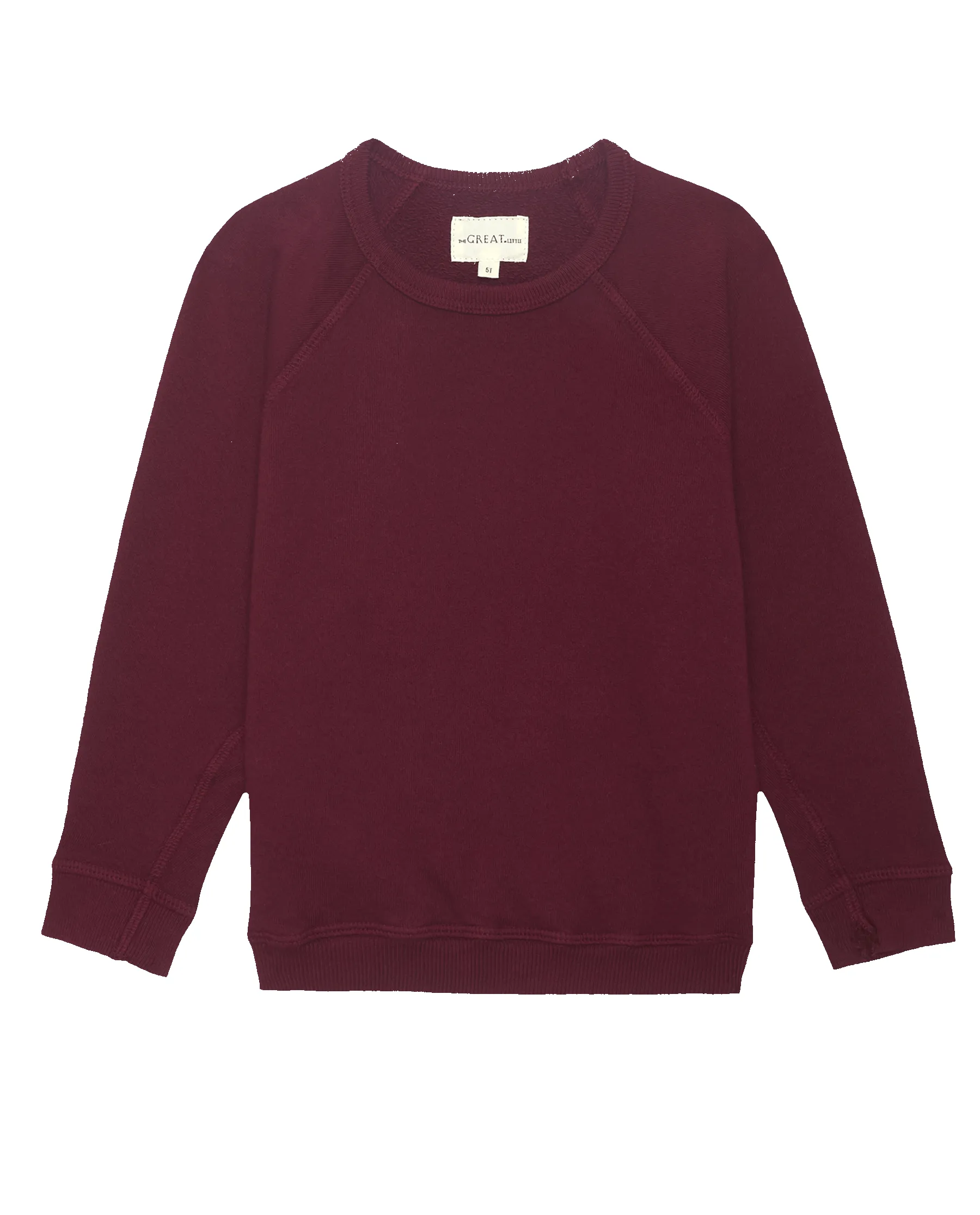 The Little College Sweatshirt. Solid -- Plum sold by THE GREAT. product image thumbnail 5