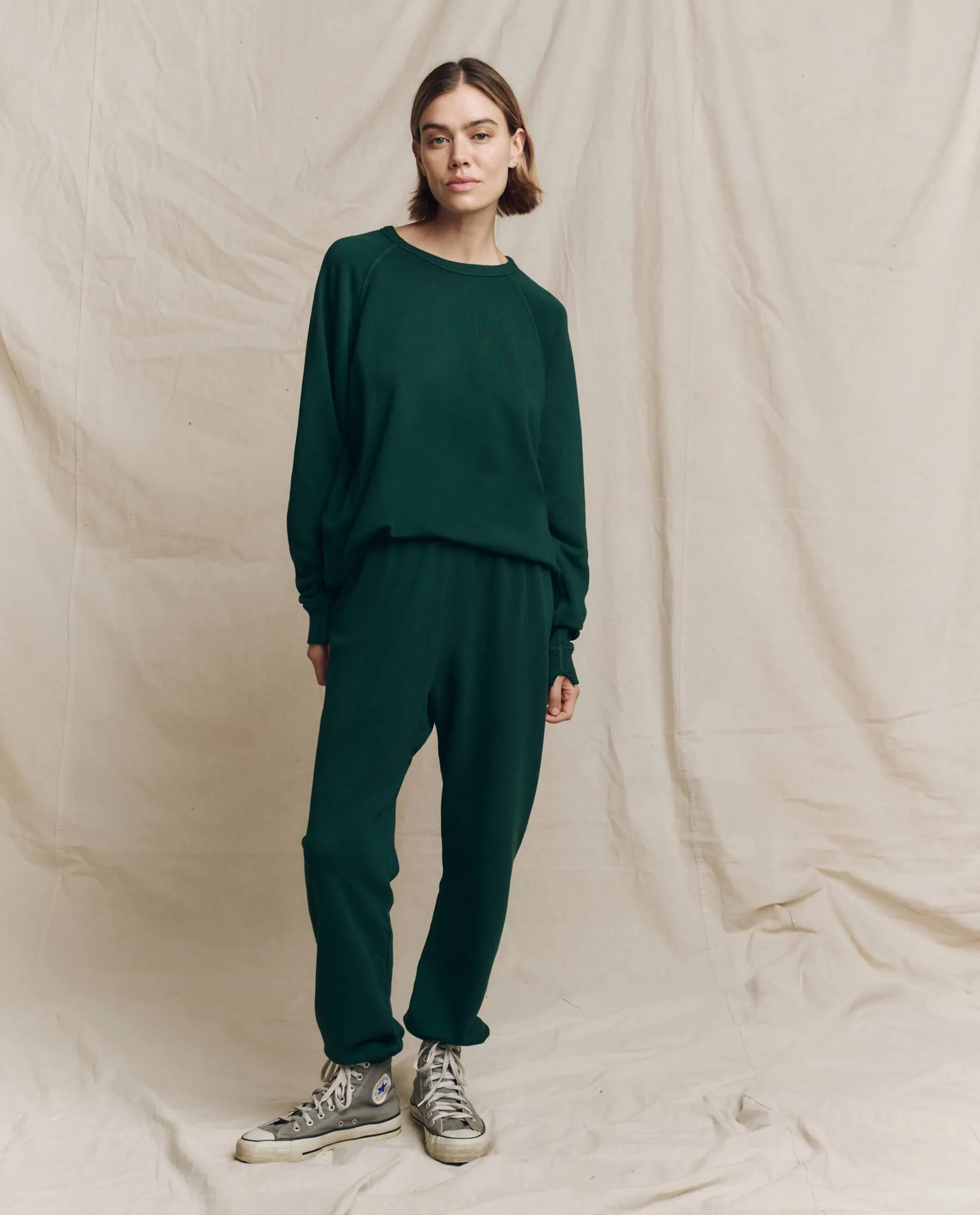 The Stadium Sweatpant. Solid -- Pinyon sold by THE GREAT. product image thumbnail 4