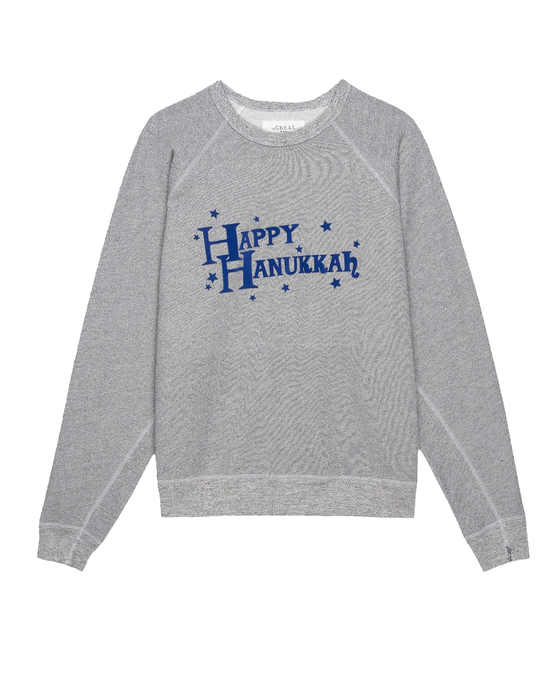 The Men’s College Sweatshirt. Graphic -- Varsity Grey with Hannukah Graphic sold by THE GREAT. product image thumbnail 5