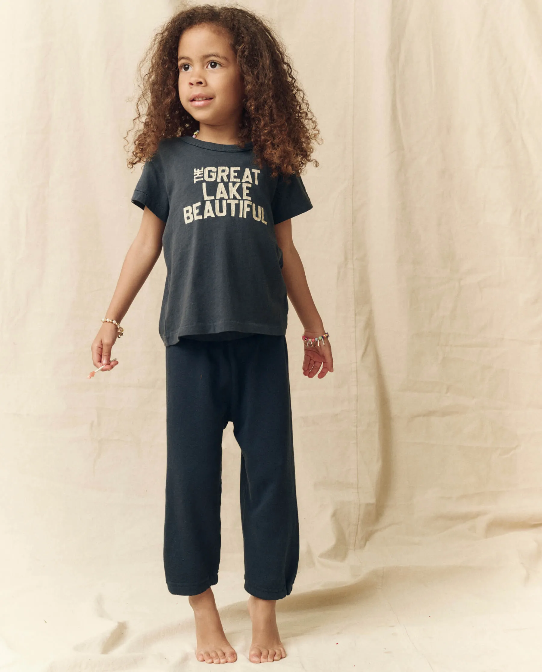 The Little Stadium Sweatpant. Solid -- True Navy sold by THE GREAT. product image thumbnail 4