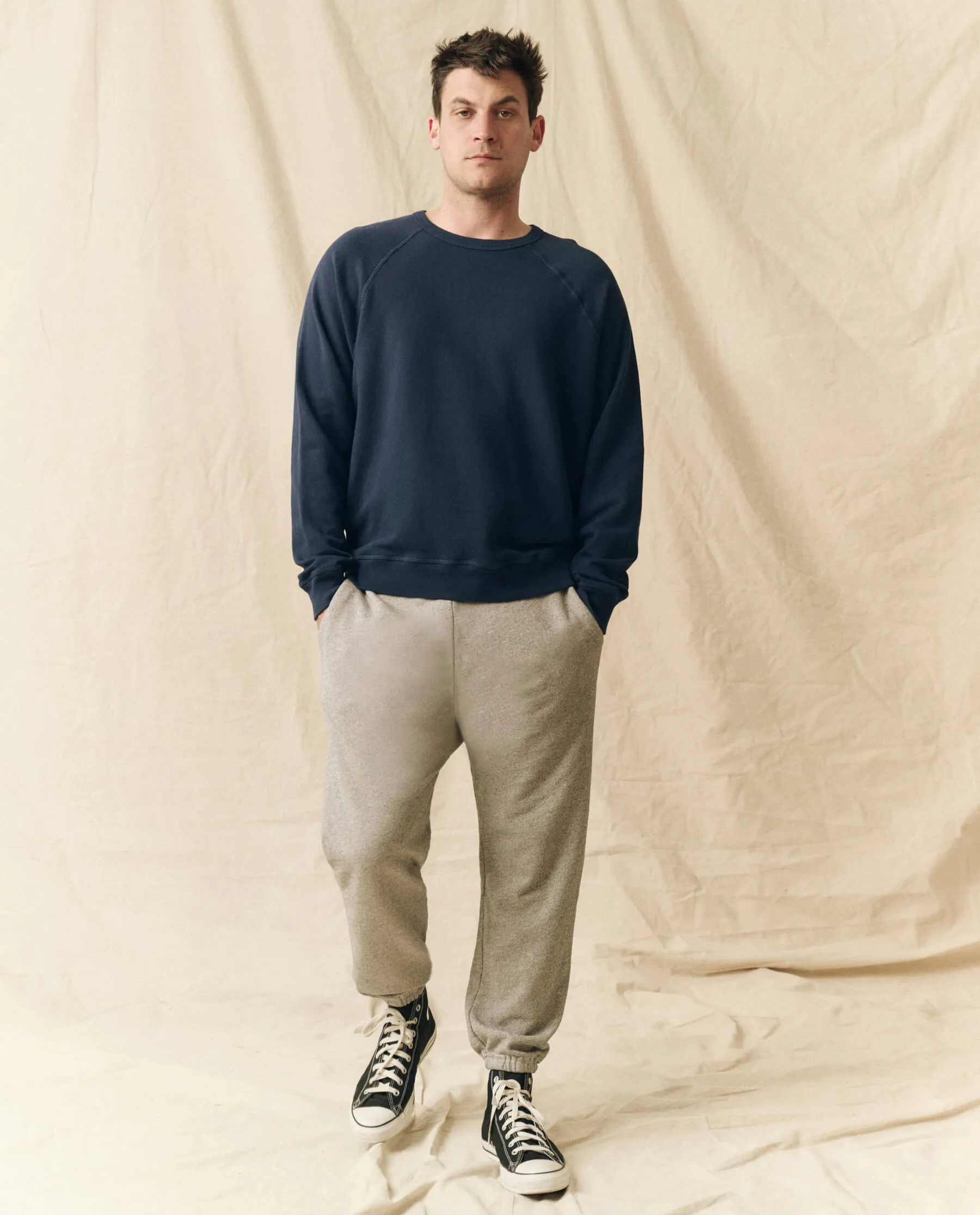 The Men's College Sweatshirt. -- True Navy sold by THE GREAT. product image thumbnail 4