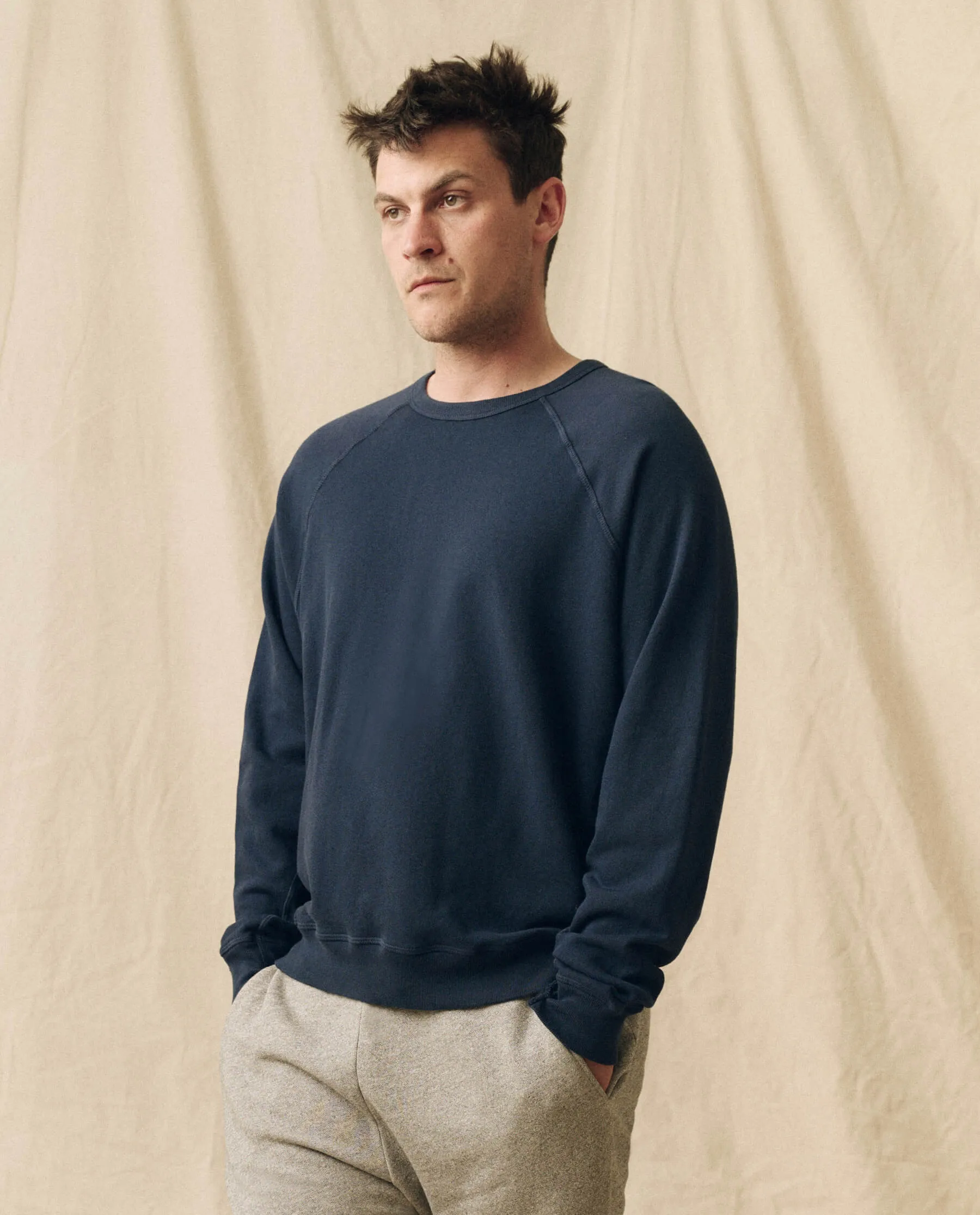 The Men's College Sweatshirt. -- True Navy sold by THE GREAT. product image thumbnail 3