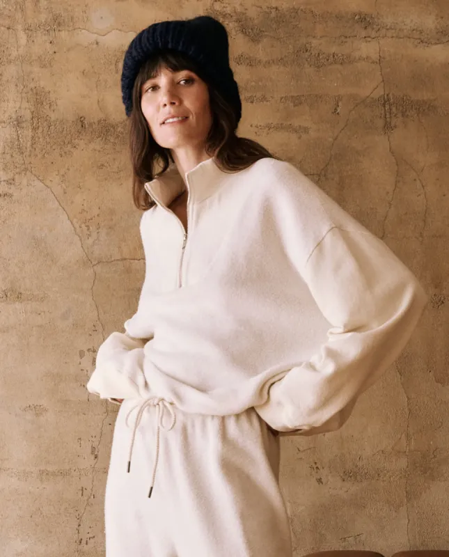 The Slouch Trail Sweatshirt. -- Washed White sold by THE GREAT.