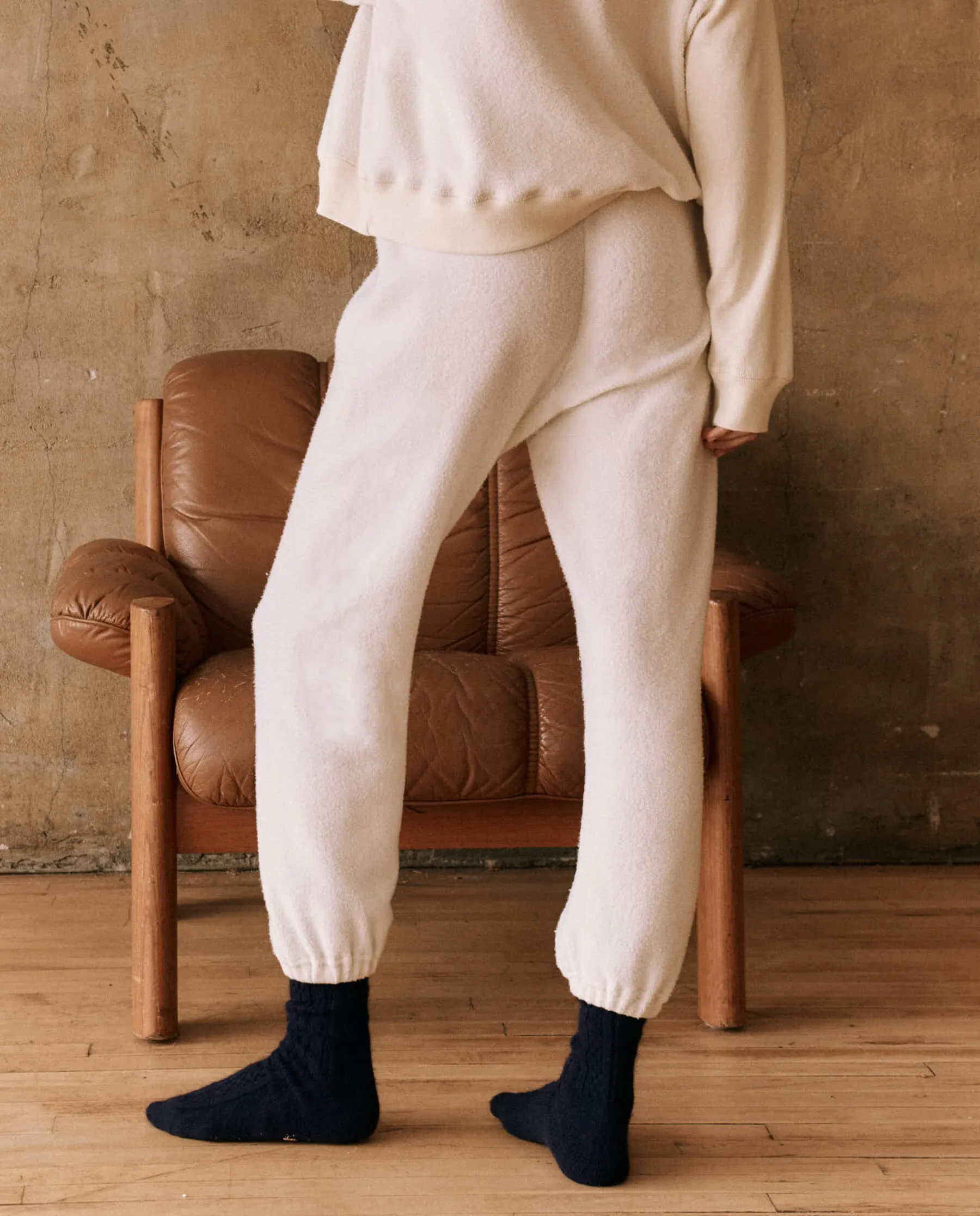 The Fleece Stadium Sweatpant. -- Washed White sold by THE GREAT. product image thumbnail 2