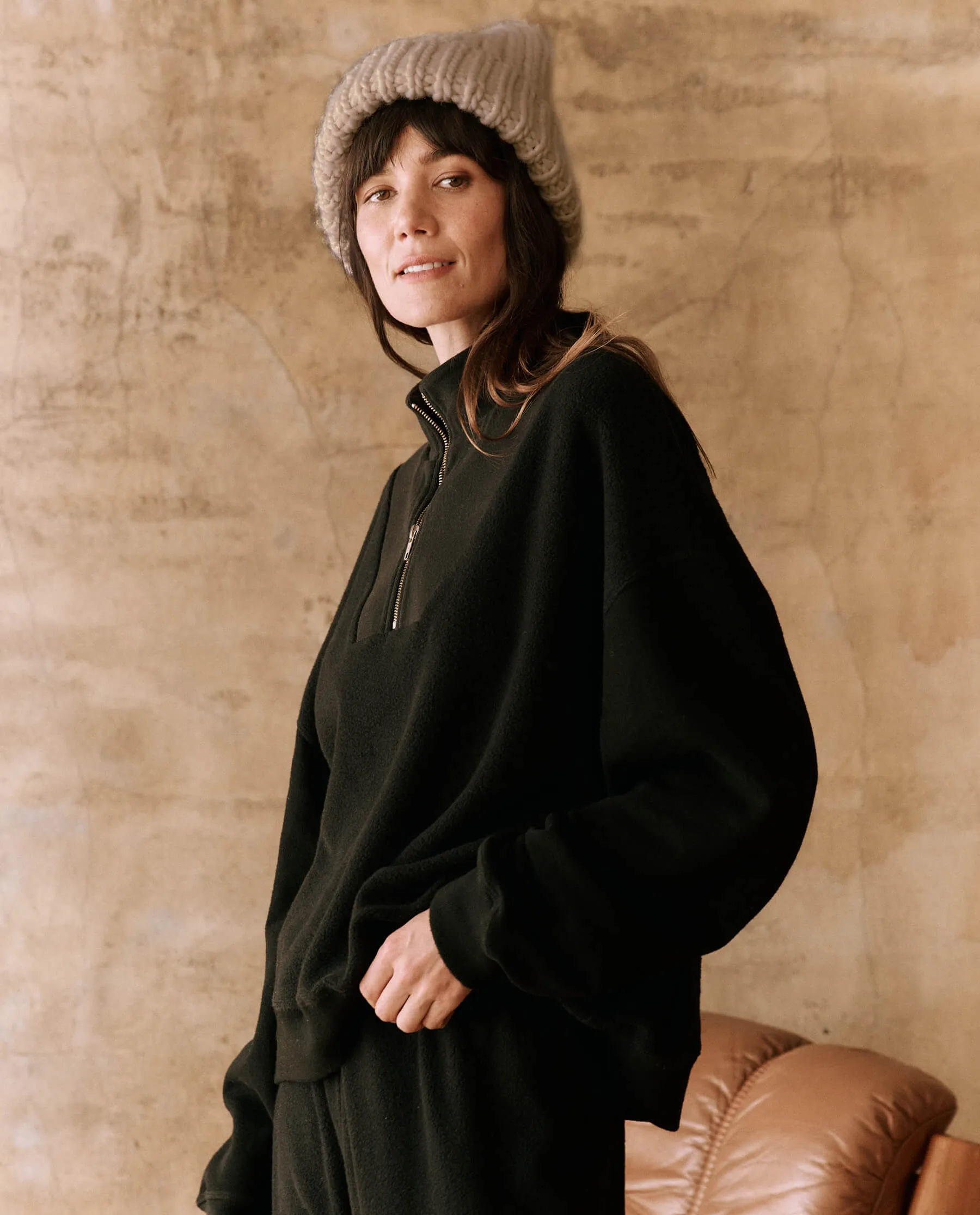 The Slouch Trail Sweatshirt. -- Almost Black sold by THE GREAT. product image thumbnail 3