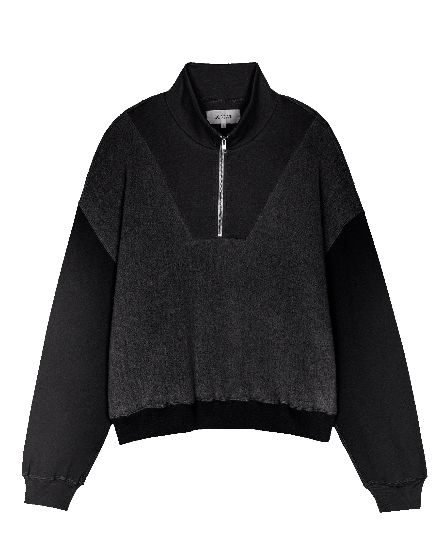 The Slouch Trail Sweatshirt. -- Almost Black sold by THE GREAT. product image thumbnail 5