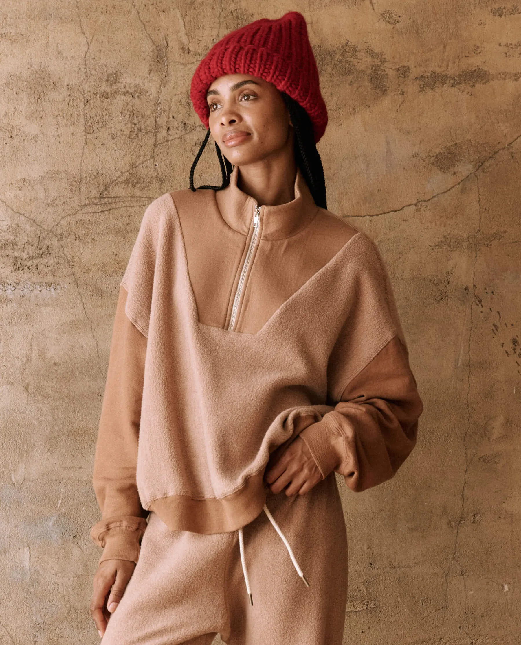 The Slouch Trail Sweatshirt. -- Fawn sold by THE GREAT. product image thumbnail 2