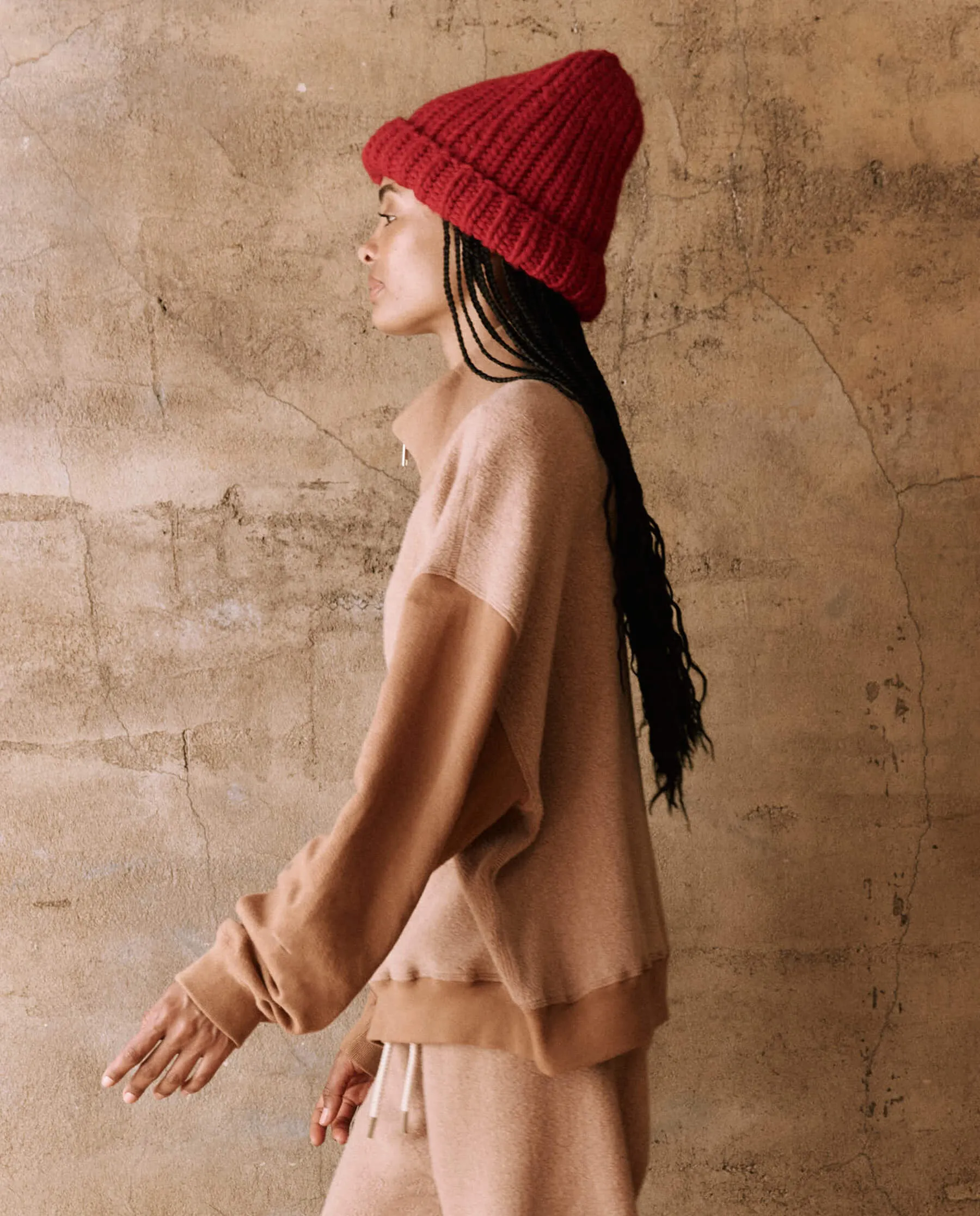 The Slouch Trail Sweatshirt. -- Fawn sold by THE GREAT. product image thumbnail 4