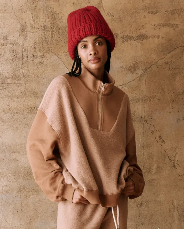 The Slouch Trail Sweatshirt. -- Fawn sold by THE GREAT.