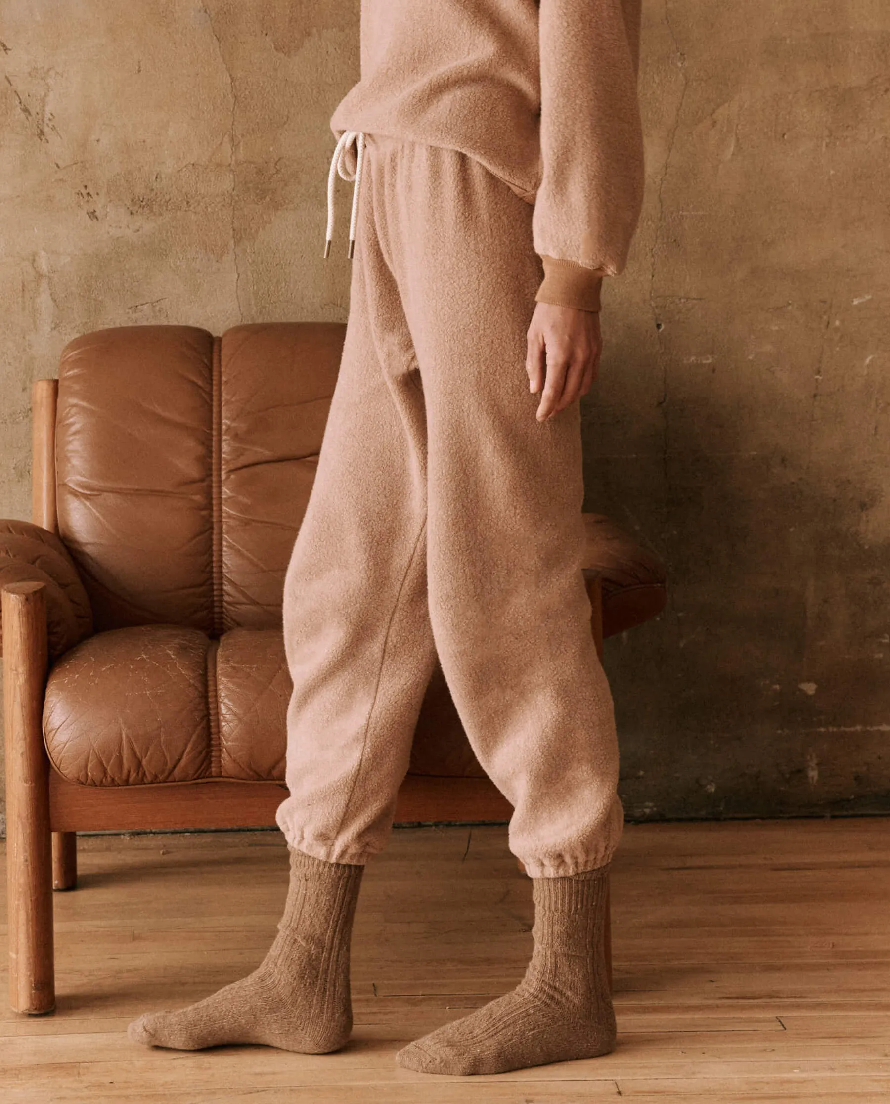 The Fleece Stadium Sweatpant. -- Fawn sold by THE GREAT. product image thumbnail 2
