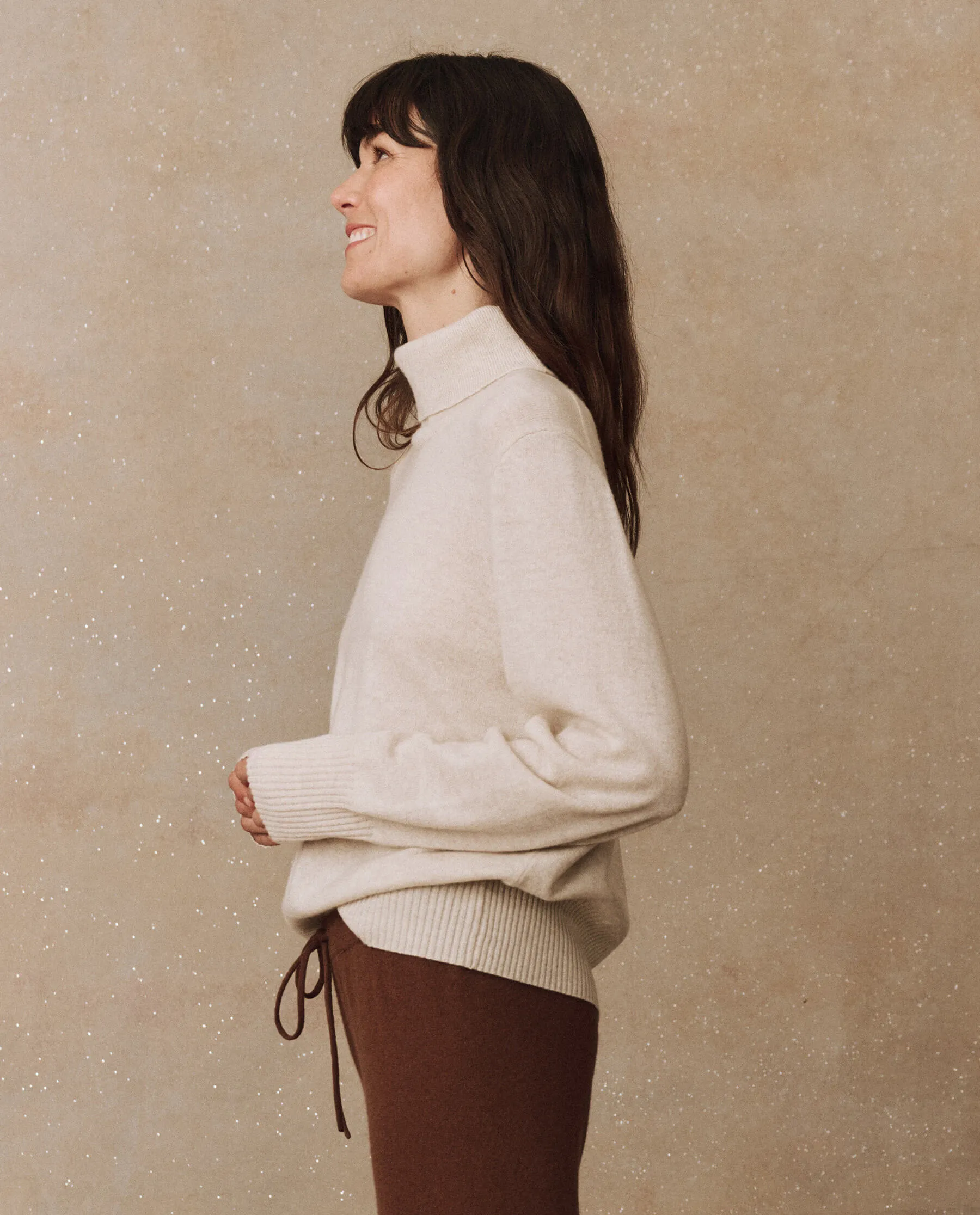The Cashmere Turtleneck Sweater. -- Ivory sold by THE GREAT. product image thumbnail 3