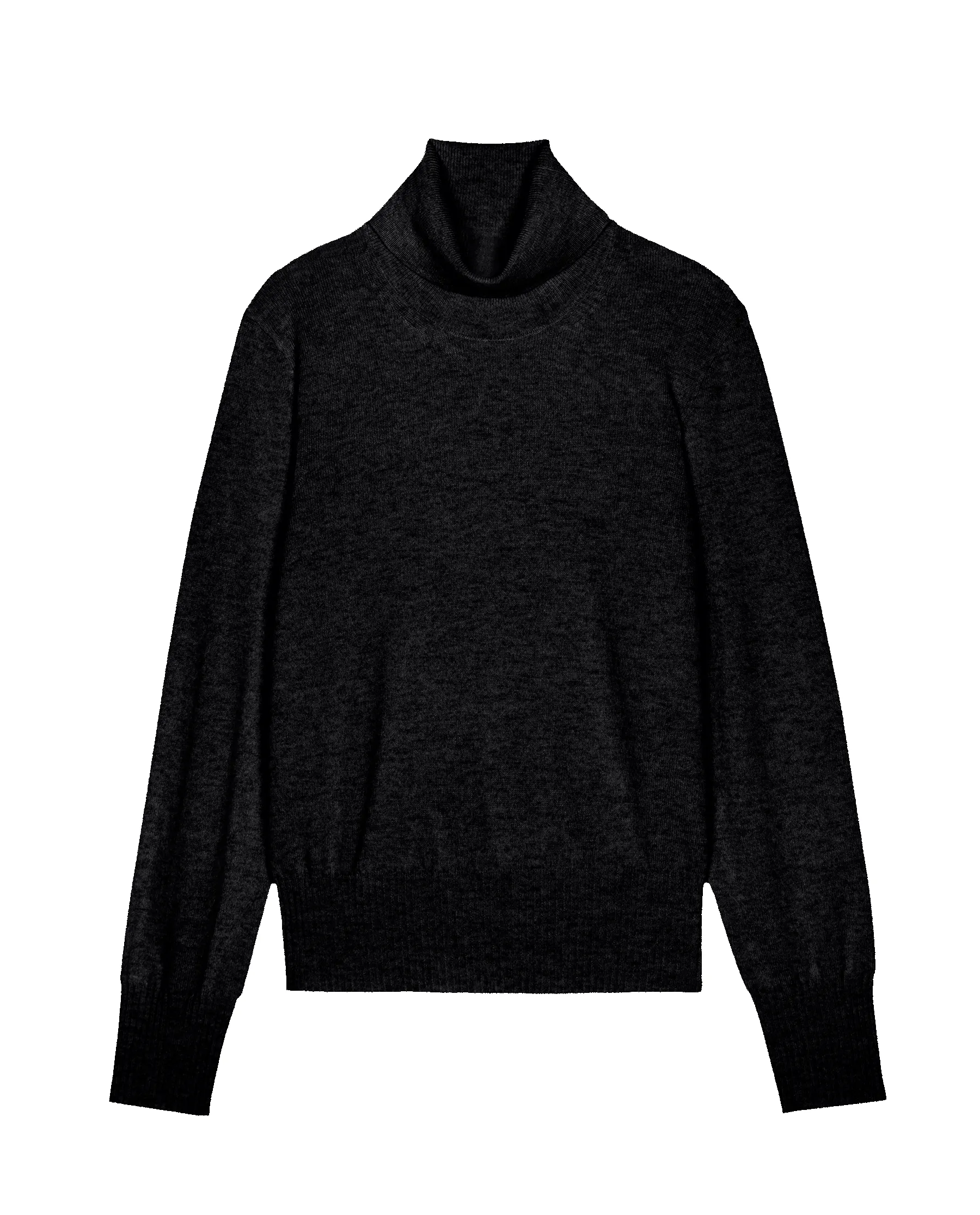 The Cashmere Turtleneck Sweater. -- Black sold by THE GREAT. product image thumbnail 5
