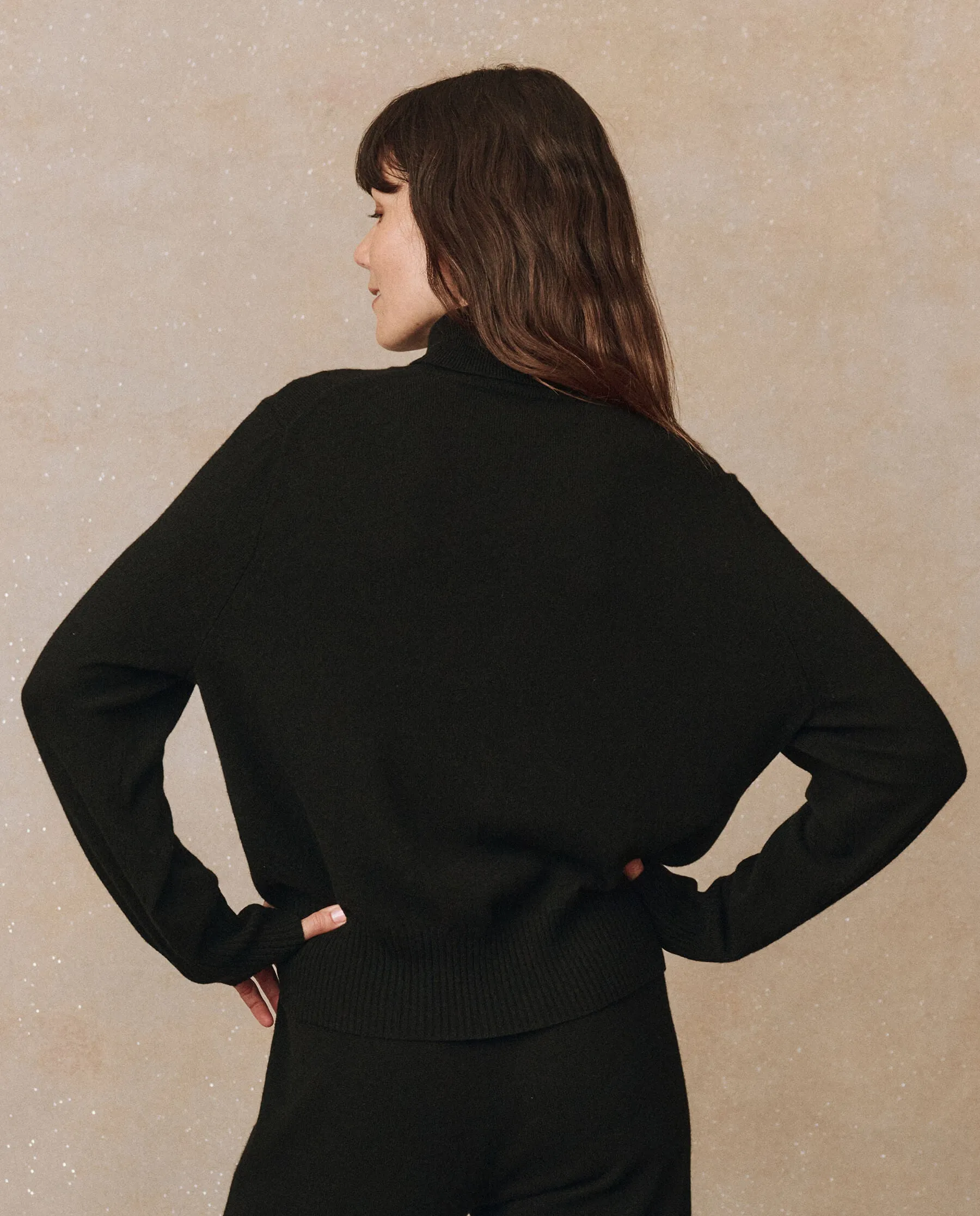 The Cashmere Turtleneck Sweater. -- Black sold by THE GREAT. product image thumbnail 2