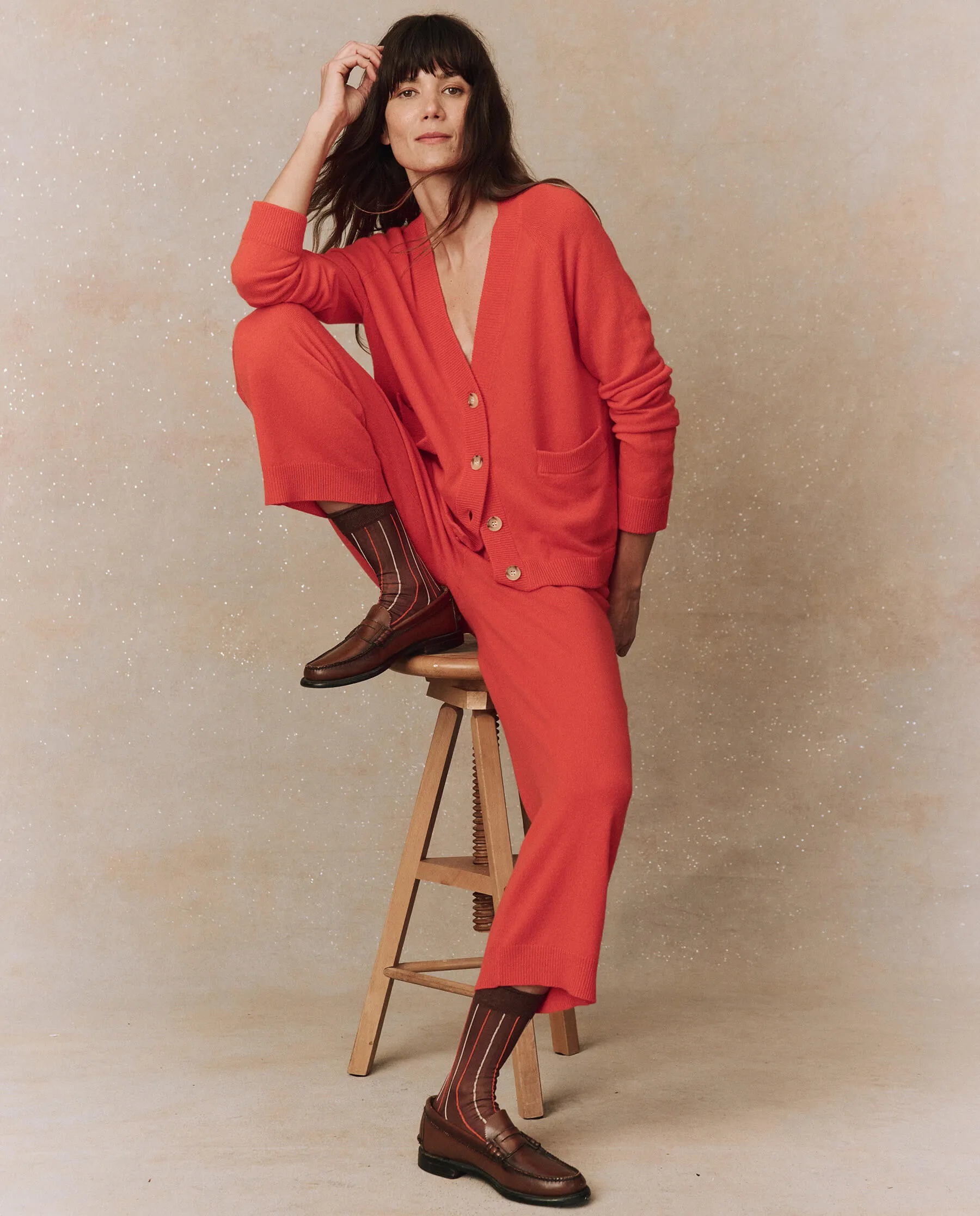 The Cashmere Varsity Cardigan. -- Ember sold by THE GREAT. product image thumbnail 2