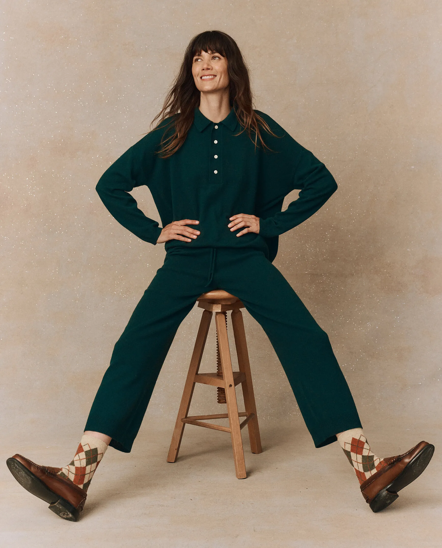 The Cashmere Polo Sweater. -- Alpine sold by THE GREAT. product image thumbnail 4