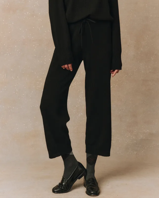 The Cashmere Lantern Pant. -- Black sold by THE GREAT.