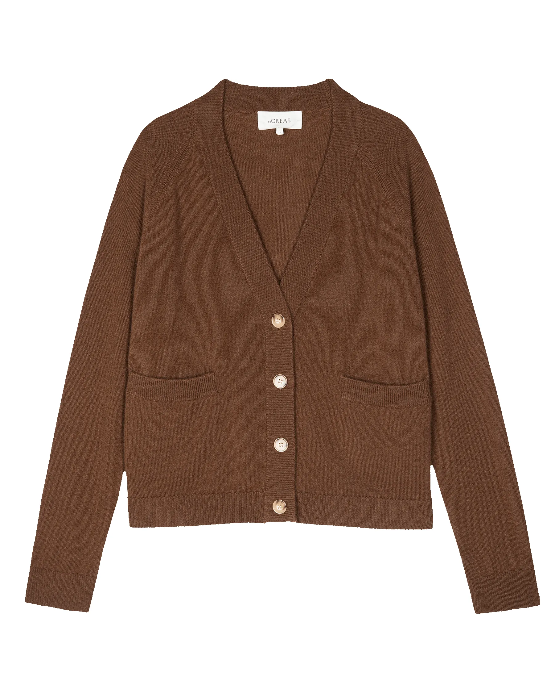 The Cashmere Varsity Cardigan. -- Santal sold by THE GREAT. product image thumbnail 5