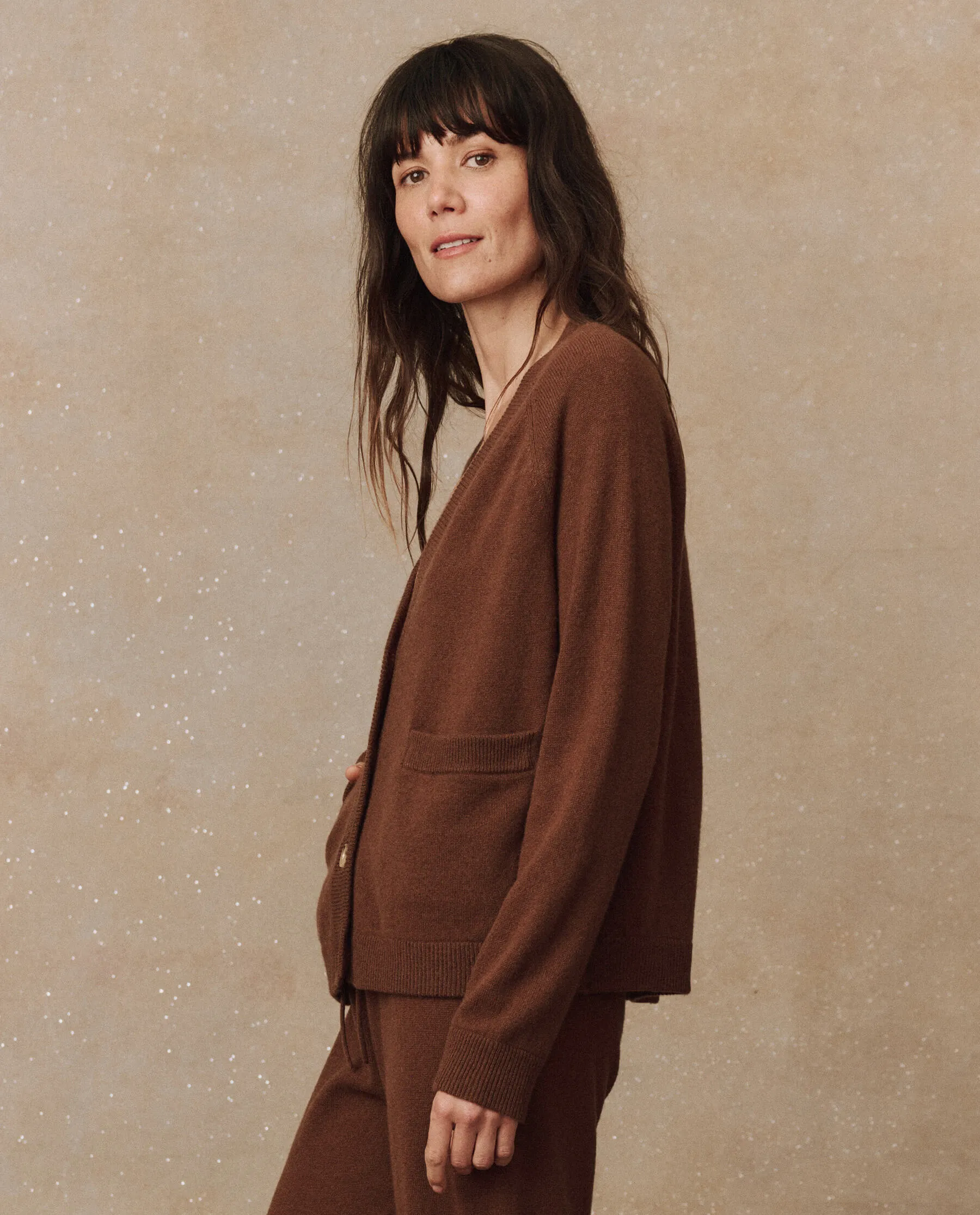 The Cashmere Varsity Cardigan. -- Santal sold by THE GREAT. product image thumbnail 3