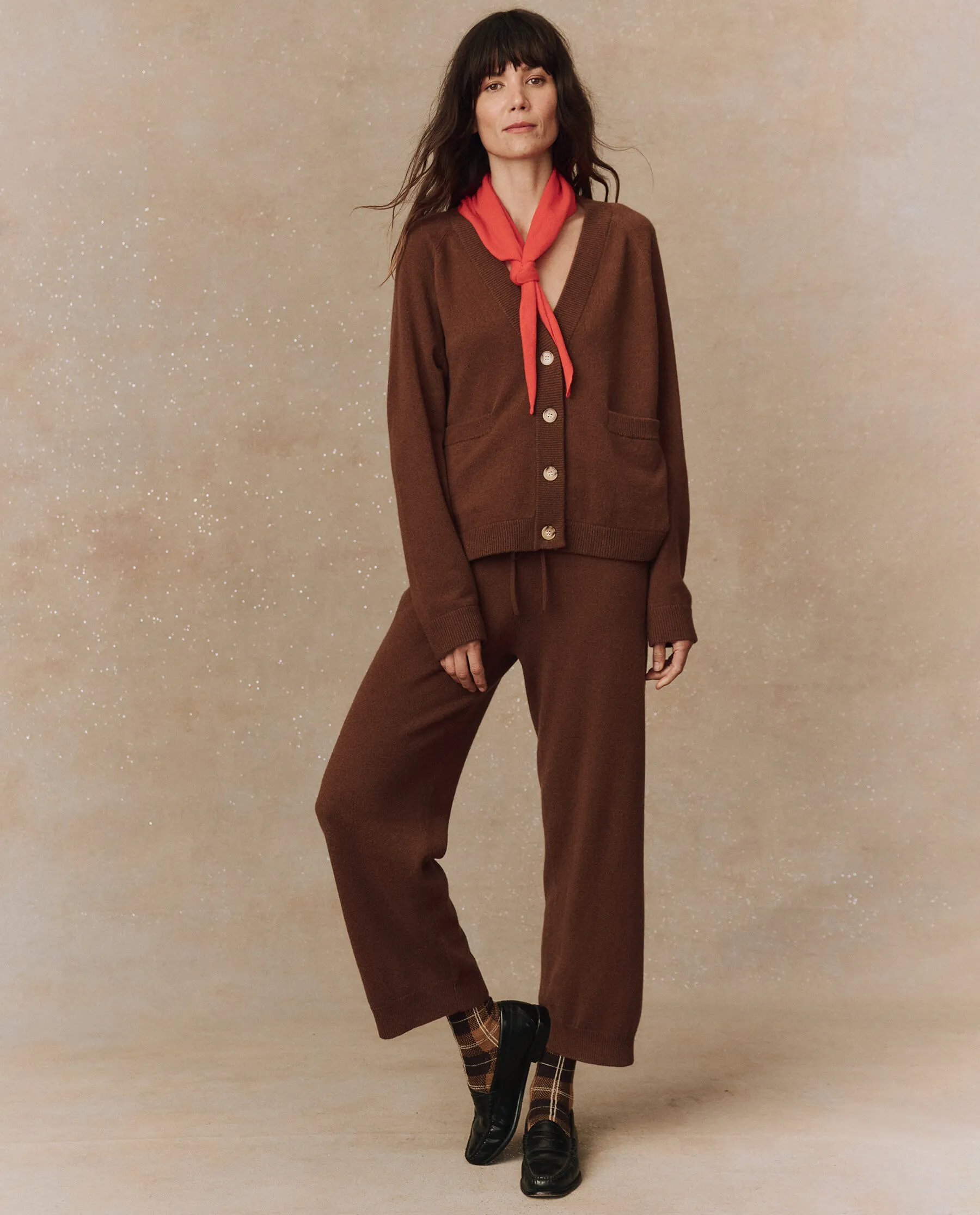 The Cashmere Varsity Cardigan. -- Santal sold by THE GREAT. product image thumbnail 4