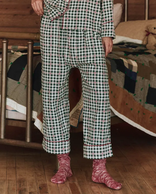The Pajama Pant. -- Winter Pine Plaid sold by THE GREAT.