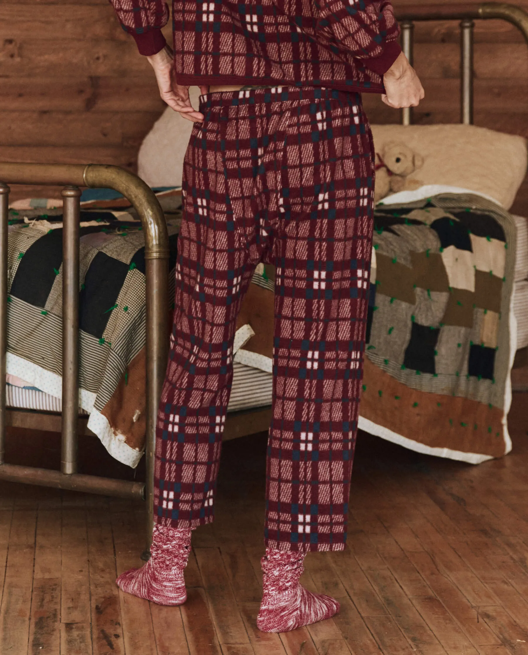 The Plush Fleece Pajama Pant. -- Fireside Plaid sold by THE GREAT. product image thumbnail 2