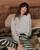 The Sleep Cut Off Sweatshirt. -- Light Heather Grey sold by THE GREAT.
