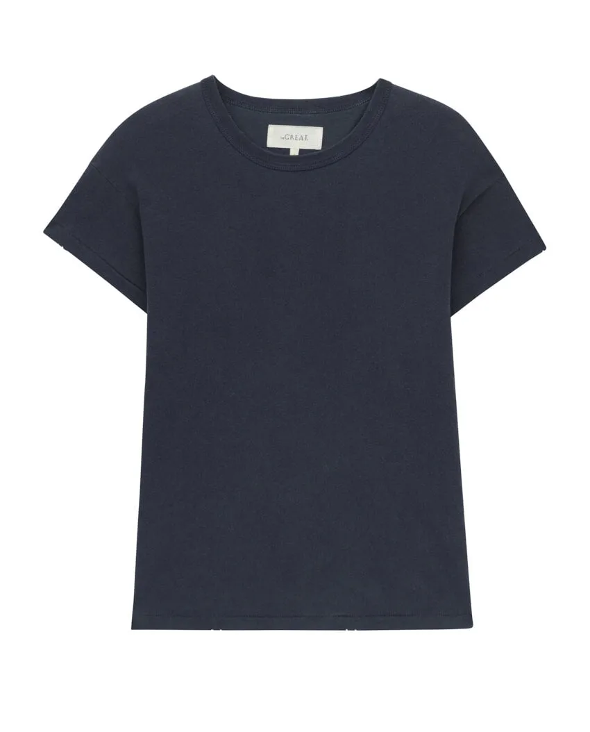 The Boxy Crew. Solid -- WASHED NAVY sold by THE GREAT. product image thumbnail 4
