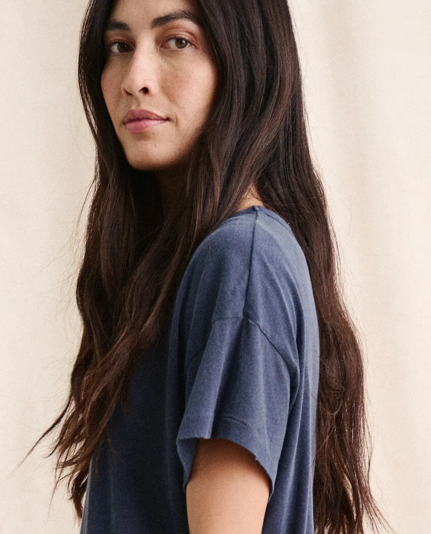 The Boxy Crew. Solid -- WASHED NAVY sold by THE GREAT. product image thumbnail 3