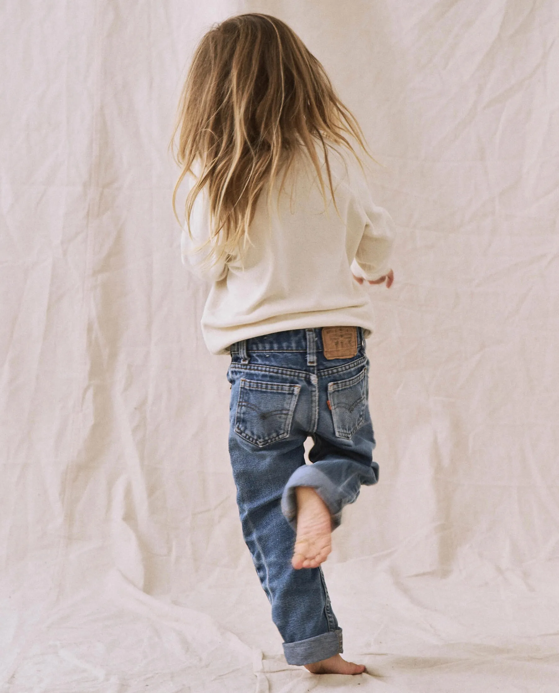 The Little College Sweatshirt. -- Washed White with Hanukkah Graphic sold by THE GREAT. product image thumbnail 4