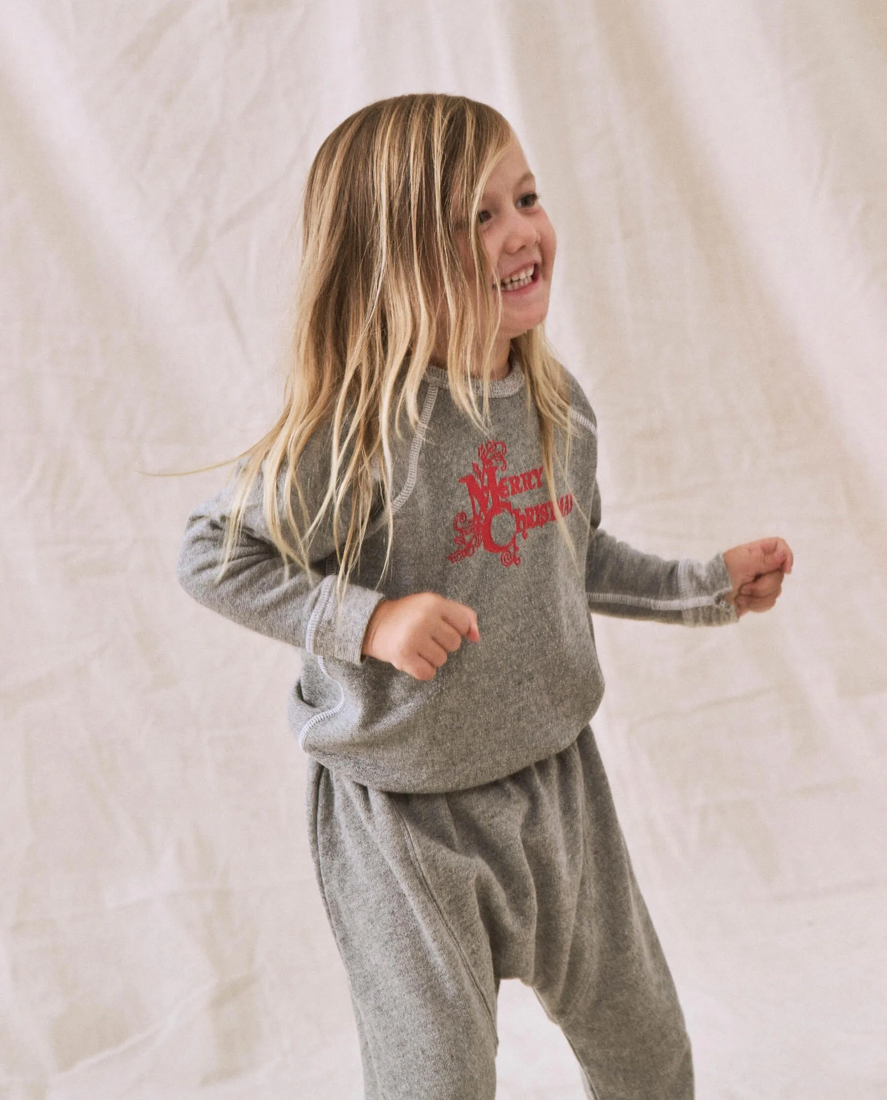 The Little College Sweatshirt. -- Varsity Grey with Christmas Graphic sold by THE GREAT. product image thumbnail 3