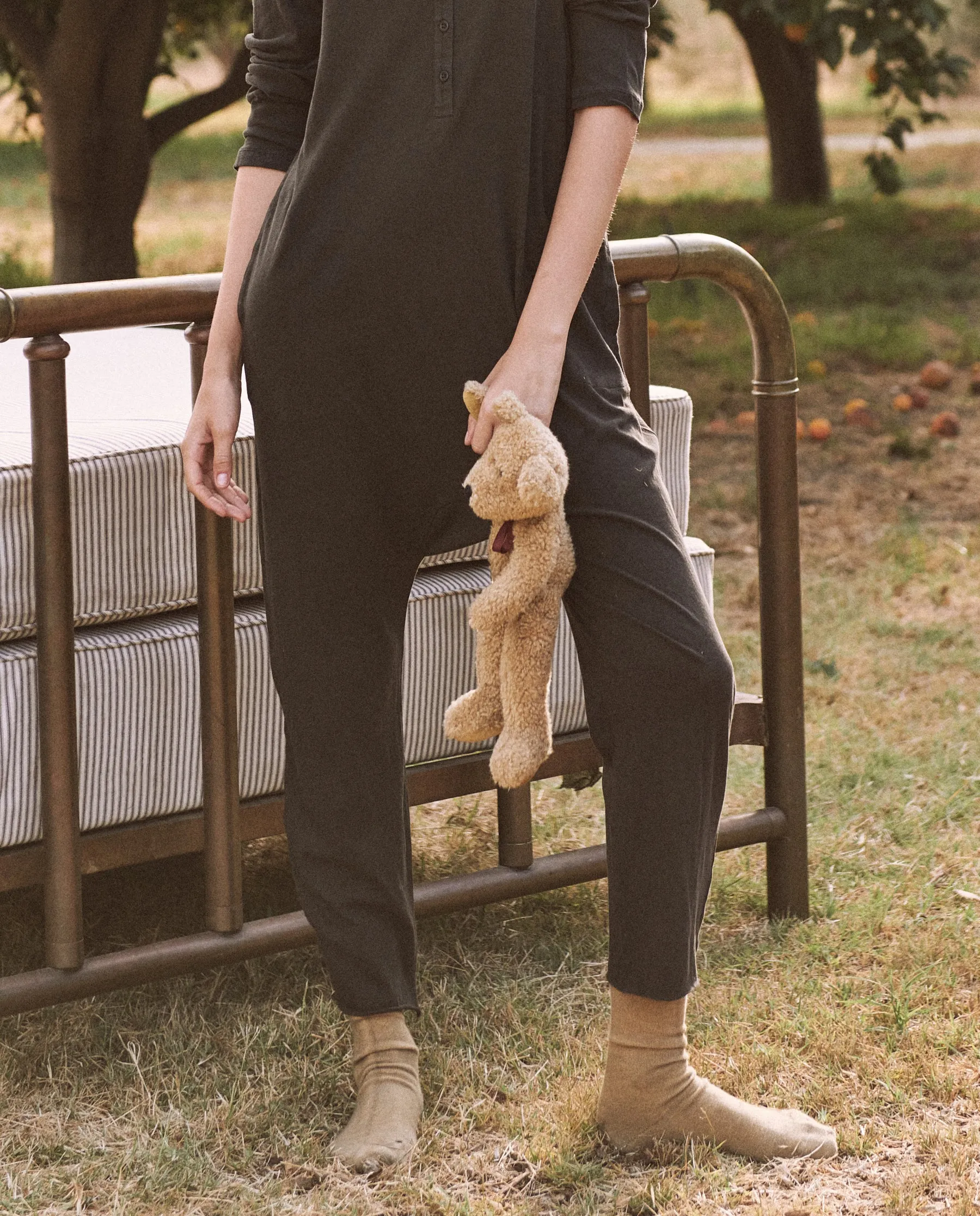 The Long Sleeve Sleeper Jumpsuit. -- ALMOST BLACK sold by THE GREAT. product image thumbnail 4