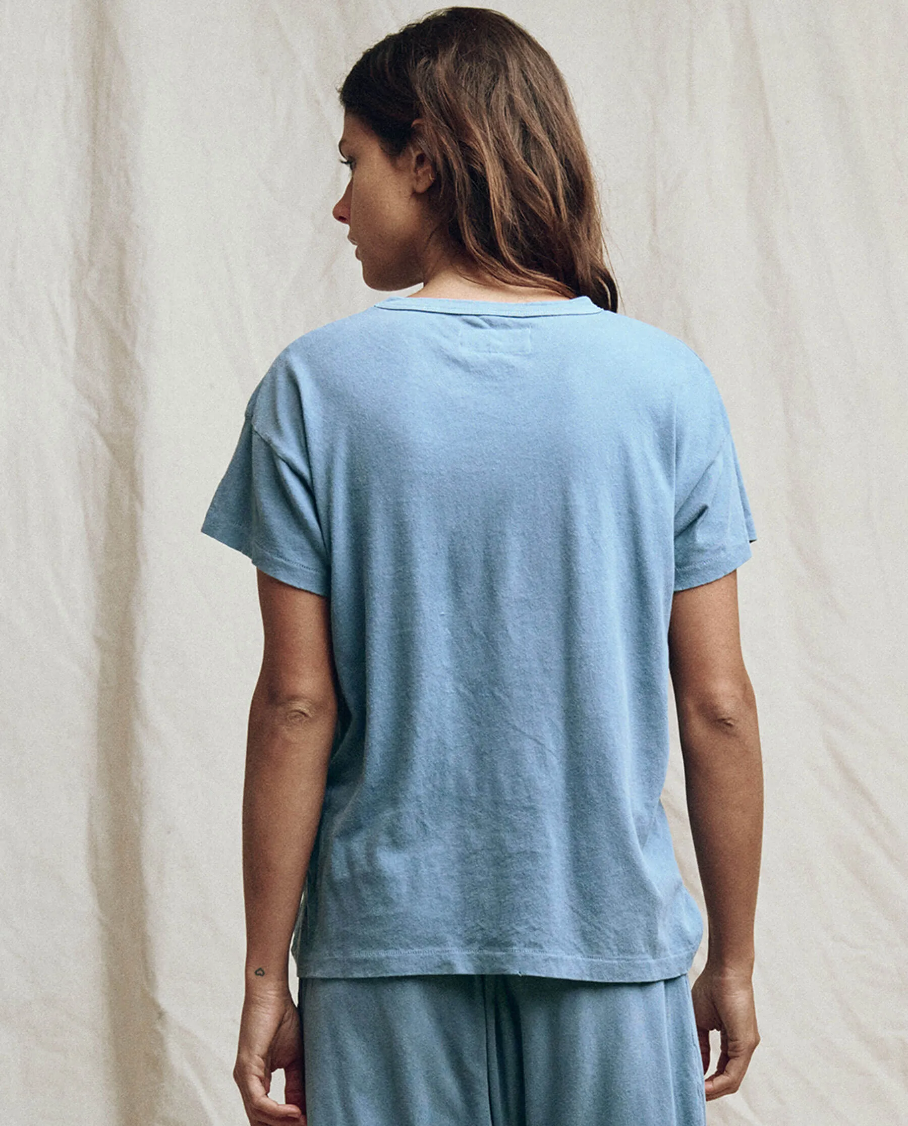 The Boxy Crew. Solid -- Vintage Cornflower sold by THE GREAT. product image thumbnail 2