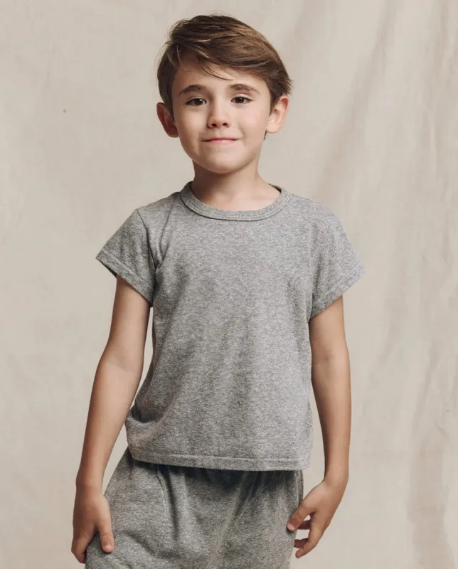 The Little Boxy Crew. Solid -- Heather Grey sold by THE GREAT.