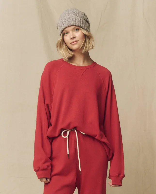 The Slouch Sweatshirt. Solid -- Gemstone sold by THE GREAT.