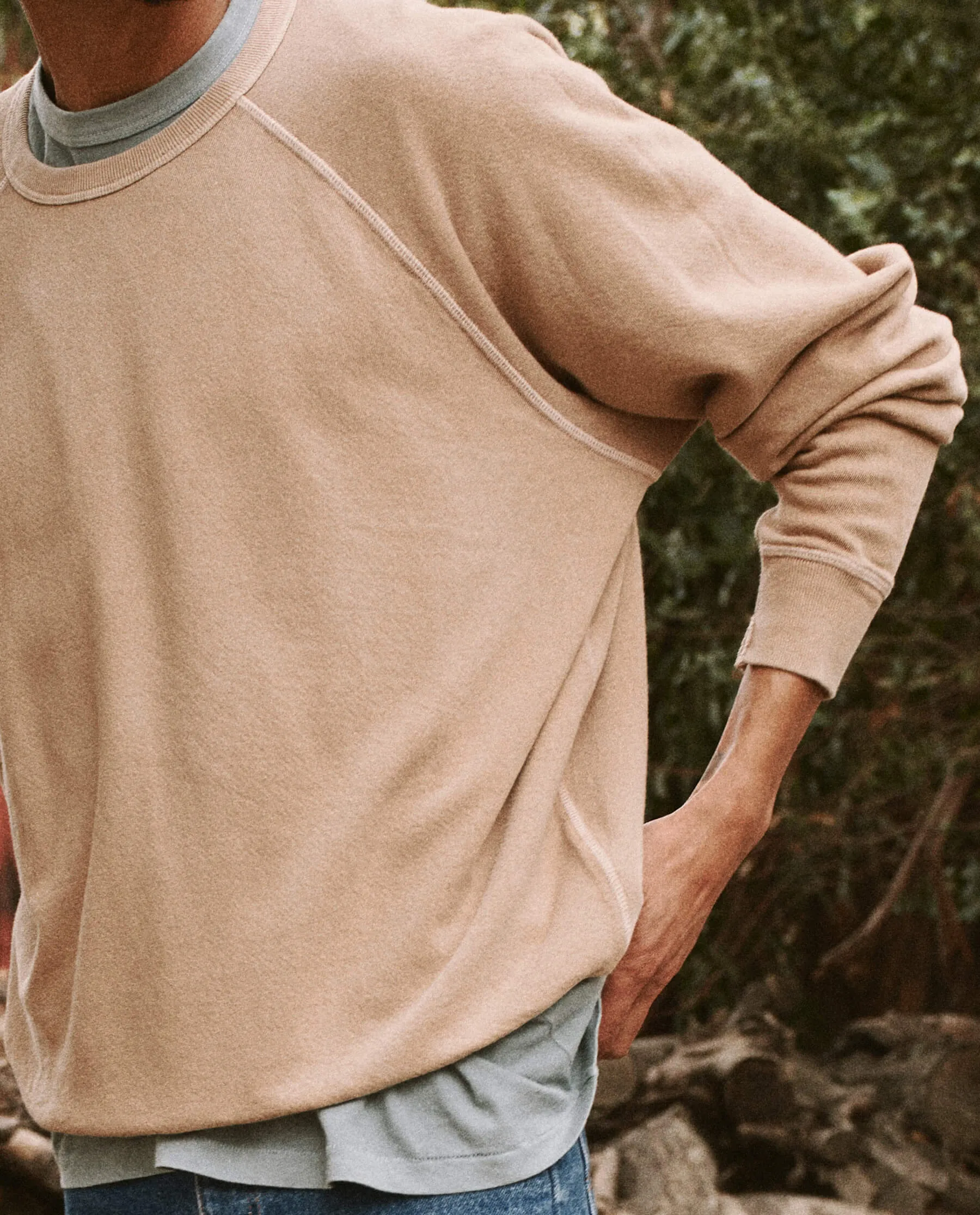 The Men's College Sweatshirt. -- Khaki sold by THE GREAT. product image thumbnail 2
