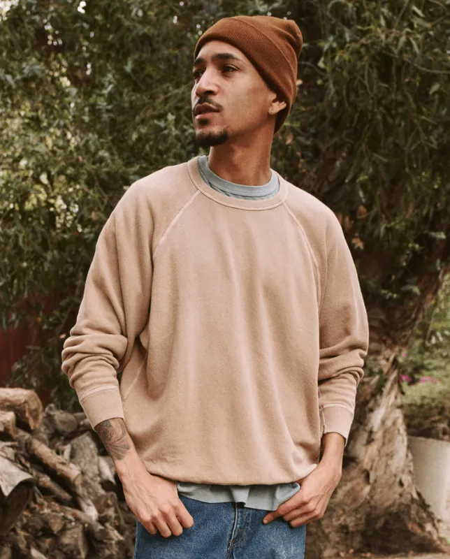 The Men's College Sweatshirt. -- Khaki sold by THE GREAT.