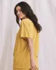 The U-Neck Tee. Solid -- Yuzu sold by THE GREAT.
