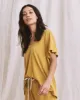 The U-Neck Tee. Solid -- Yuzu sold by THE GREAT.