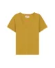 The U-Neck Tee. Solid -- Yuzu sold by THE GREAT.