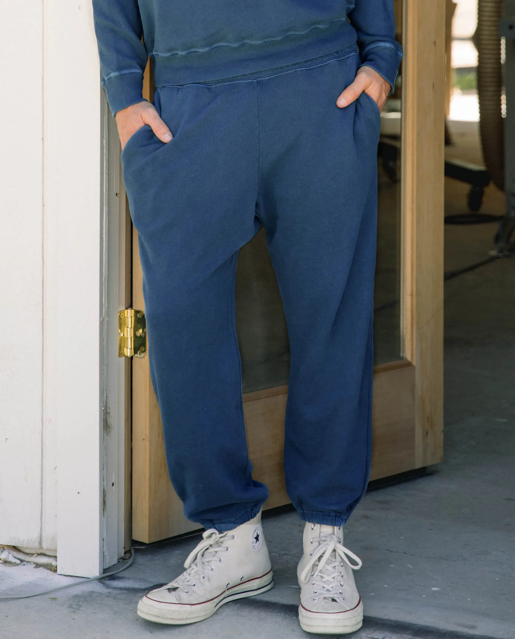The Men's Stadium Sweatpant. -- Dark Denim sold by THE GREAT. product image thumbnail 5