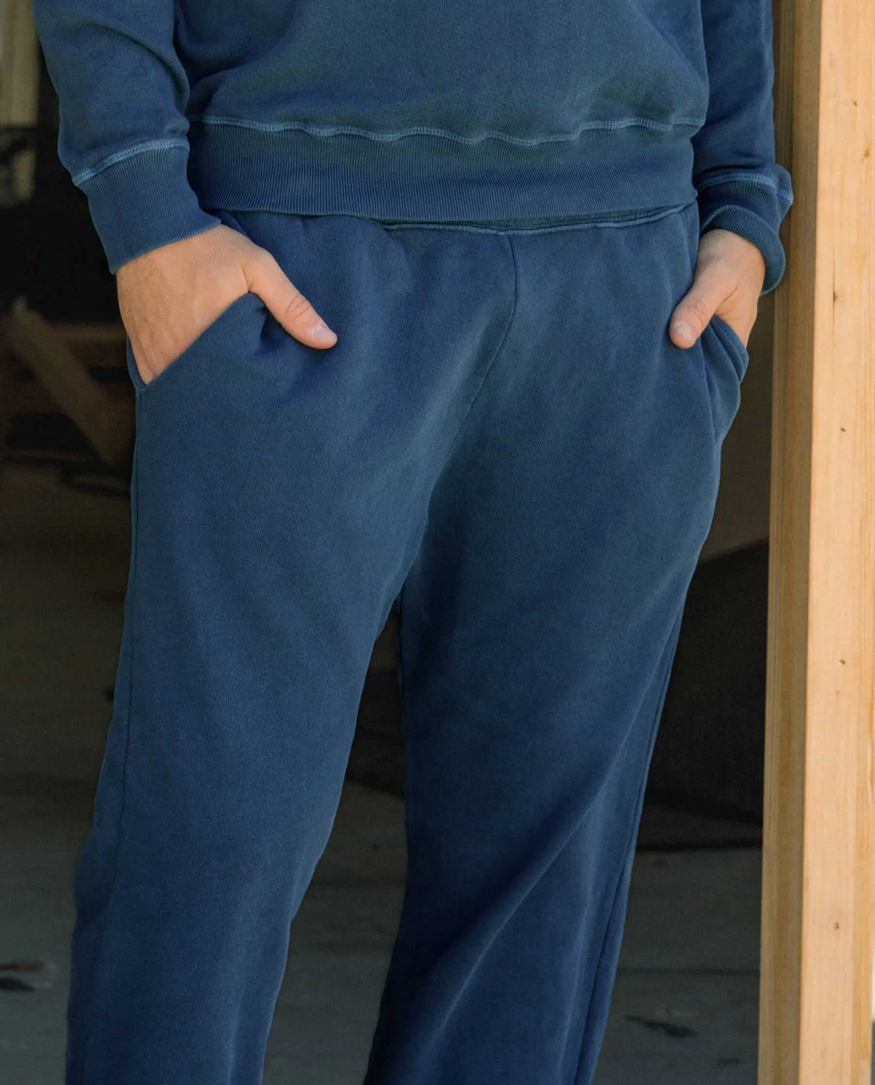 The Men's Stadium Sweatpant. -- Dark Denim sold by THE GREAT. product image thumbnail 3